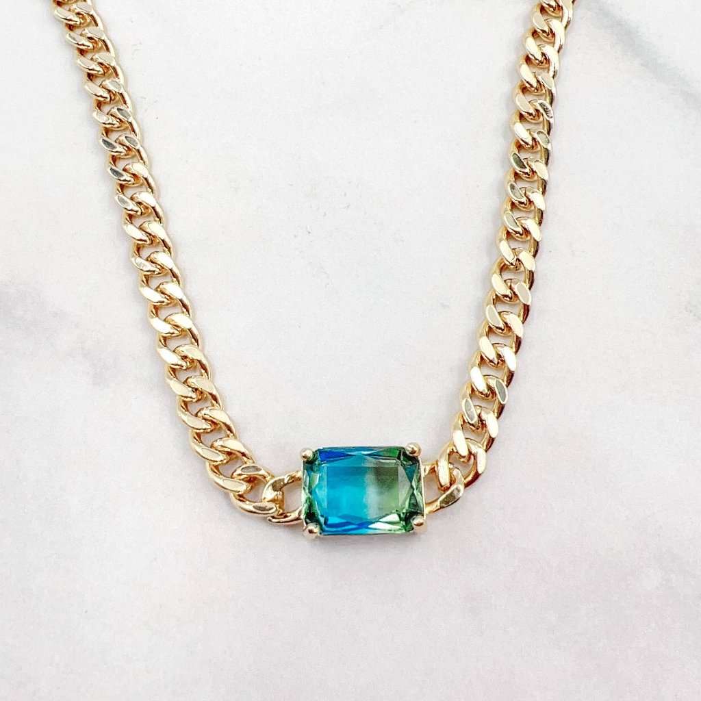 Royal Gem Blue Green Necklace